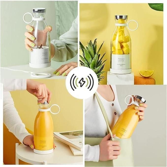 Portable USB Rechargeable Mini Juice Blender – 380ml Travel Juicer Bottle for Smoothies, Shakes & Fitness