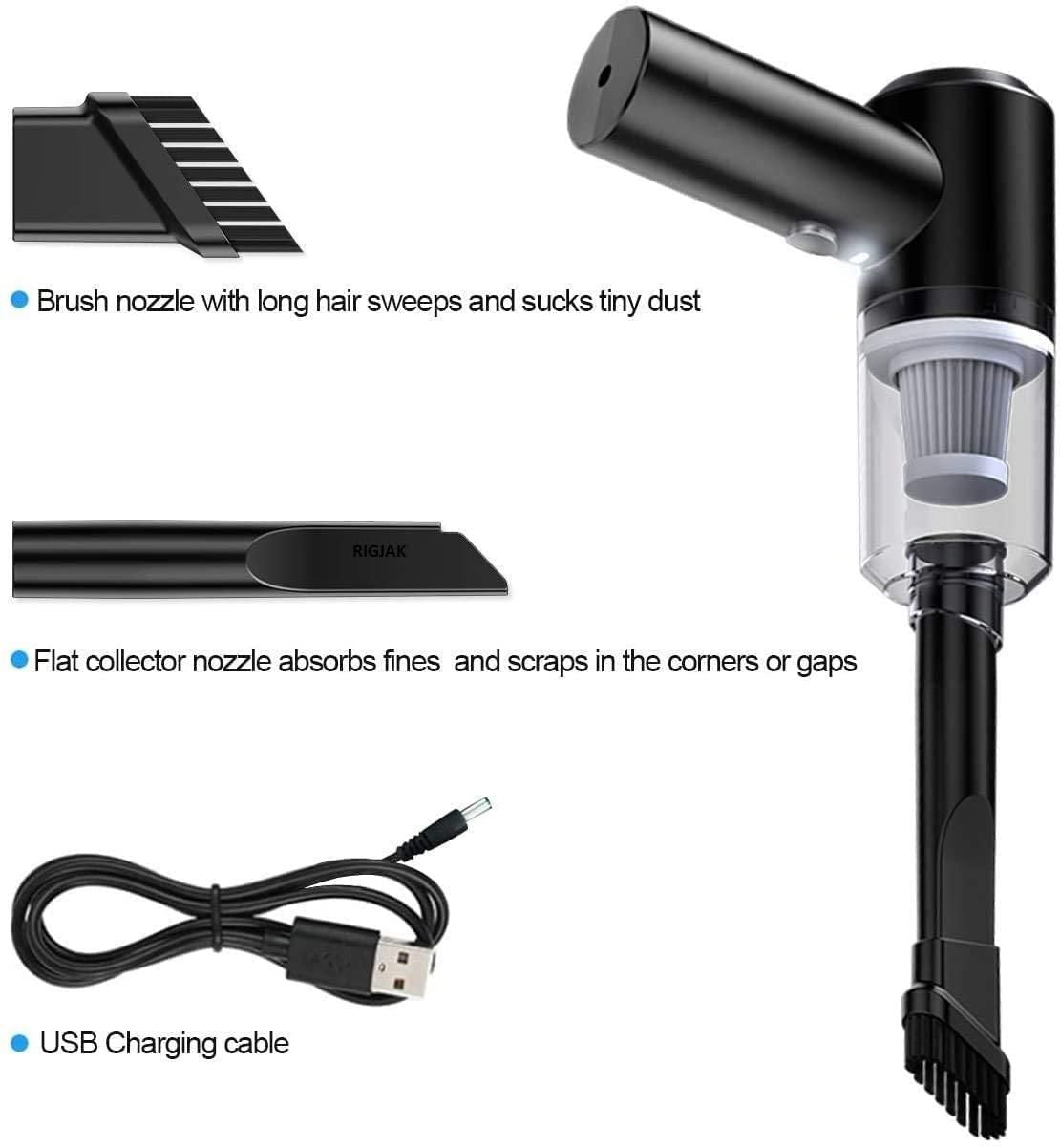 2-in-1 Portable Air Duster & Wireless Vacuum Cleaner – Rechargeable Mini Dust Blower for Keyboard, Car, Laptop & Home Use