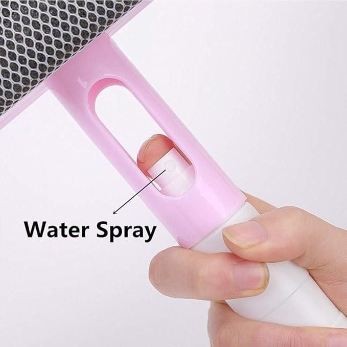 3-in-1 Spray Scrape Wipe Window Cleaning Tool – Multi-Function Glass Wiper with Built-In Spray Bottle | Sponge & Rubber Blade for Home, Car, and Bathroom