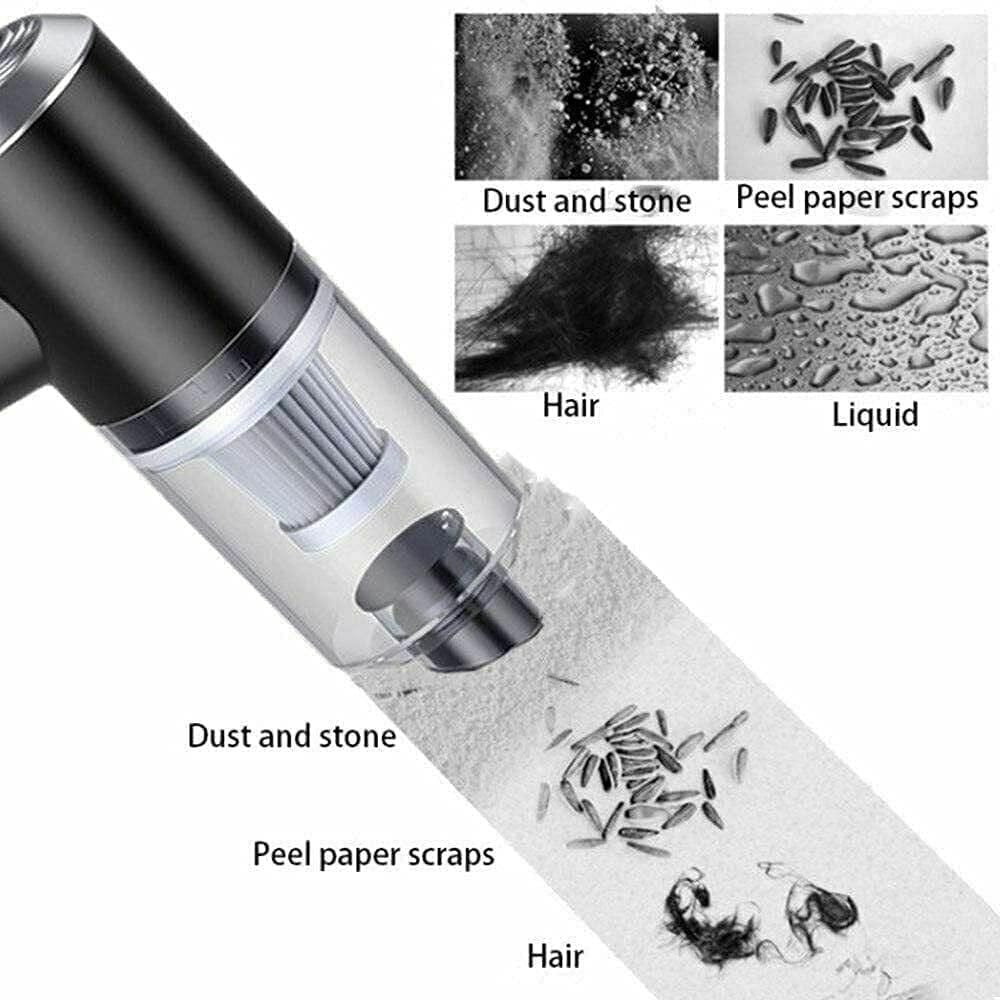 2-in-1 Portable Air Duster & Wireless Vacuum Cleaner – Rechargeable Mini Dust Blower for Keyboard, Car, Laptop & Home Use