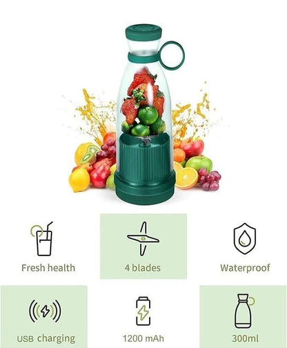 Portable USB Rechargeable Mini Juice Blender – 380ml Travel Juicer Bottle for Smoothies, Shakes & Fitness